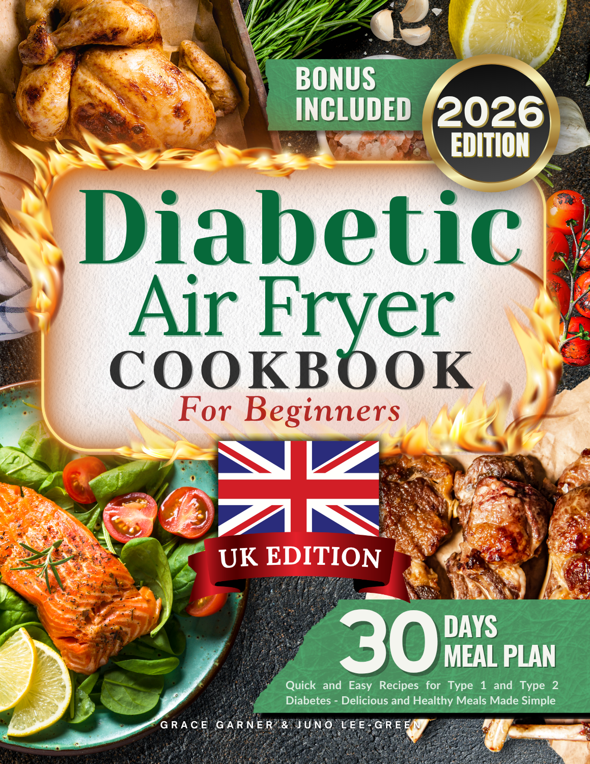 Diabetic Air Fryer Cookbook For Beginners book cover